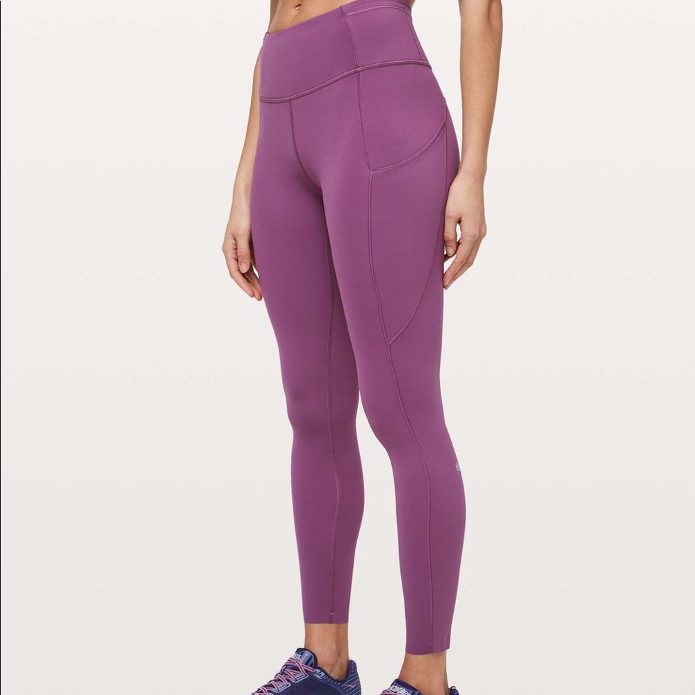 Lululemon Fast and Free 25” Vintage Plum Sz 10